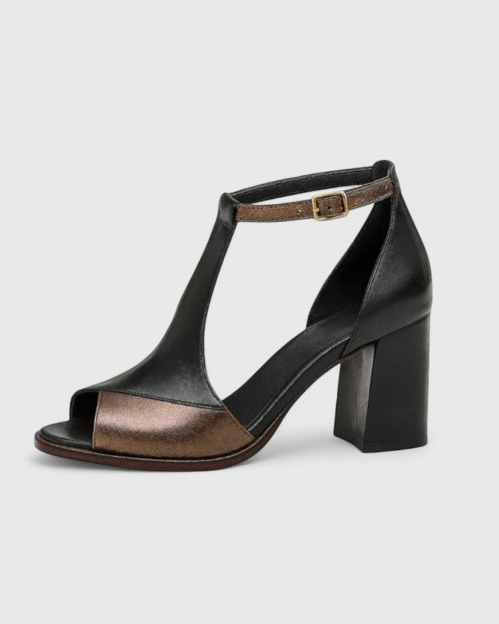 Women's T-Strap Block Heel Sandals Open Toe