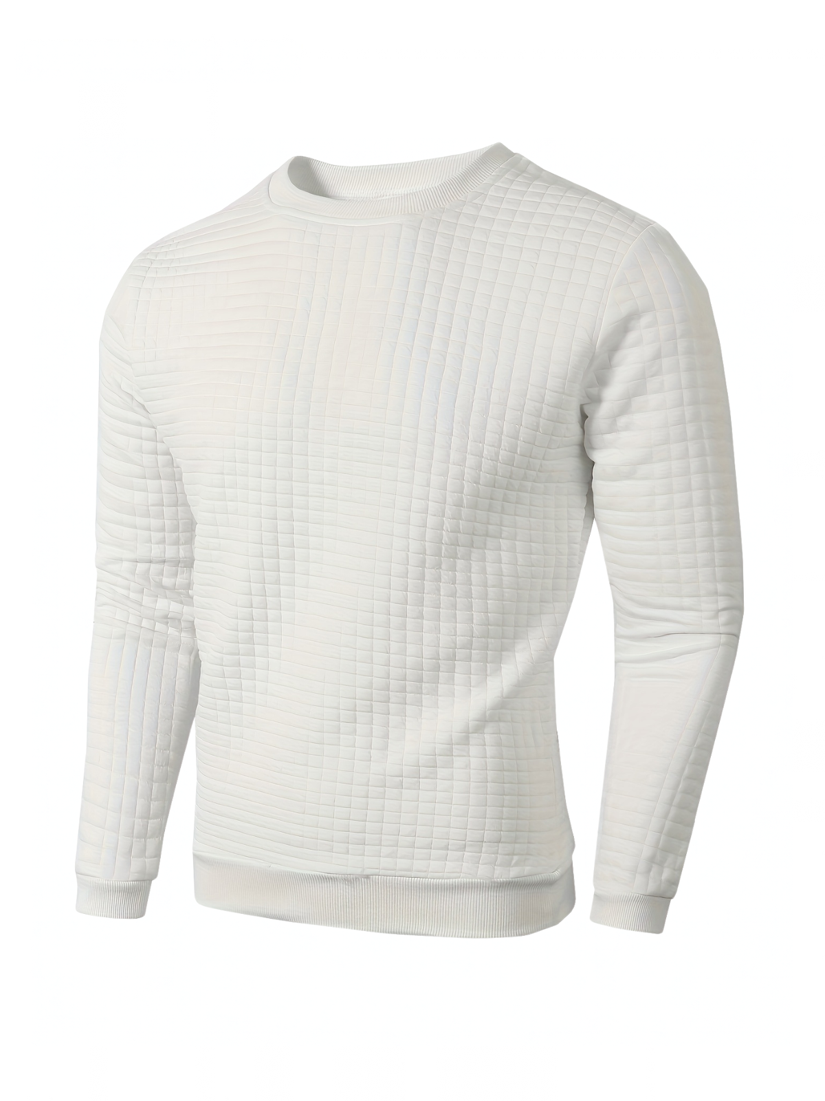 PLAID CREW NECK SWEATSHIRT FOR MEN