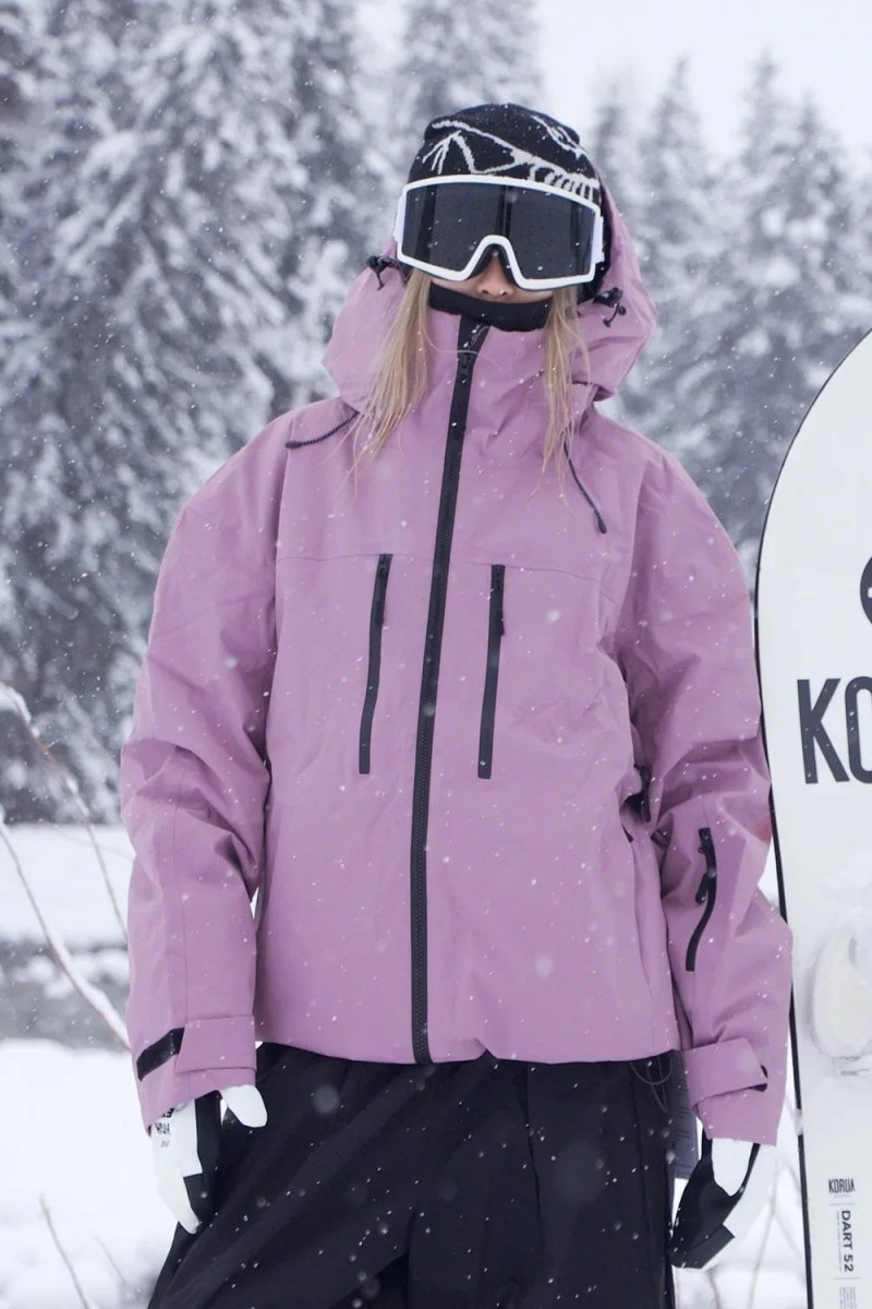 Unisex Hooded Ski Jacket, Long Sleeves, Full-Zip
