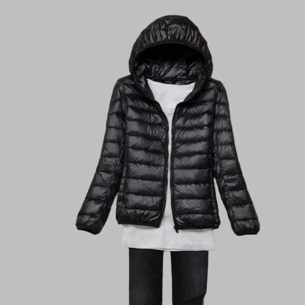 Women's Lightweight Packable Puffer Jacket with Hood