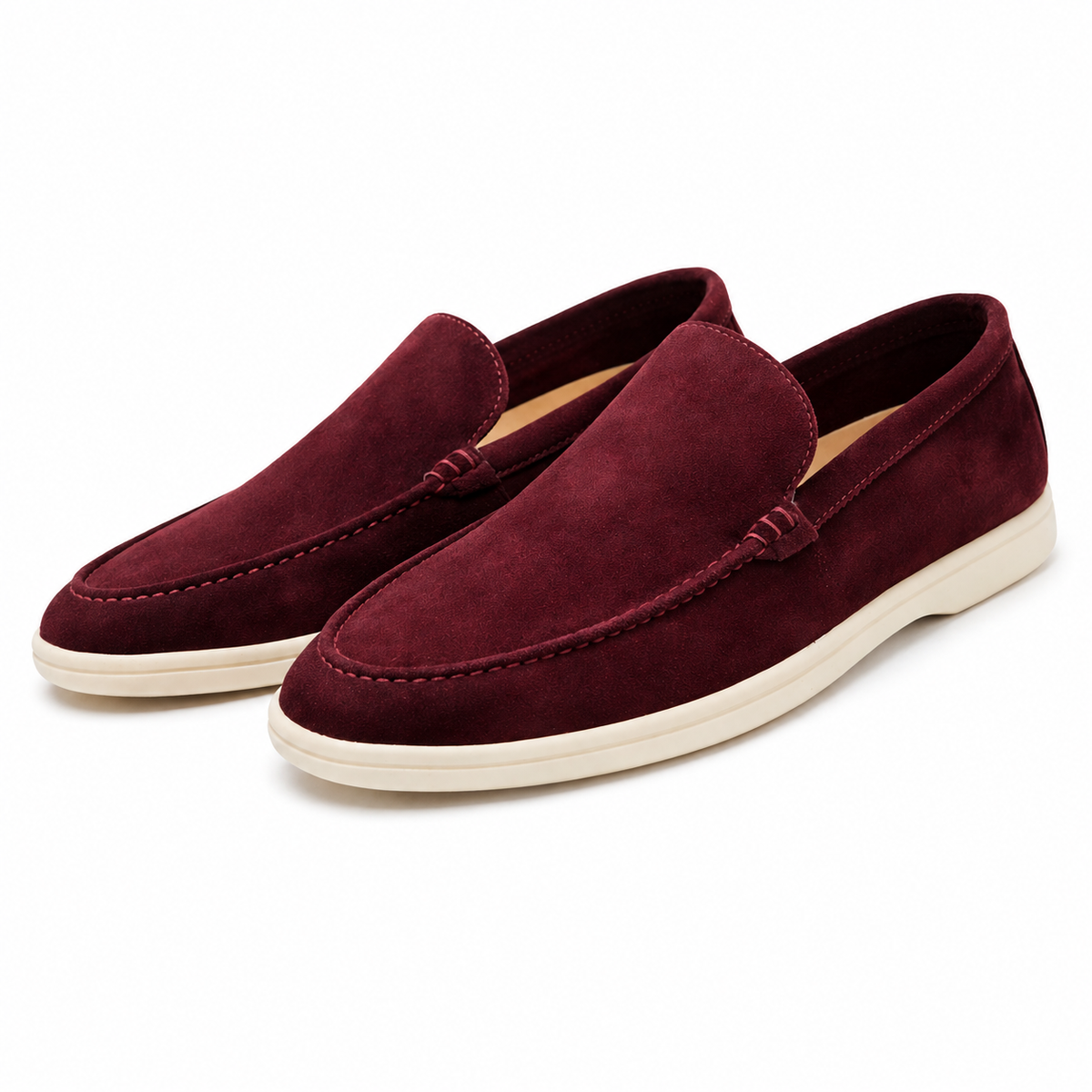 Unisex Casual Loafers, Moc Toe, Slip-On, Low Heel