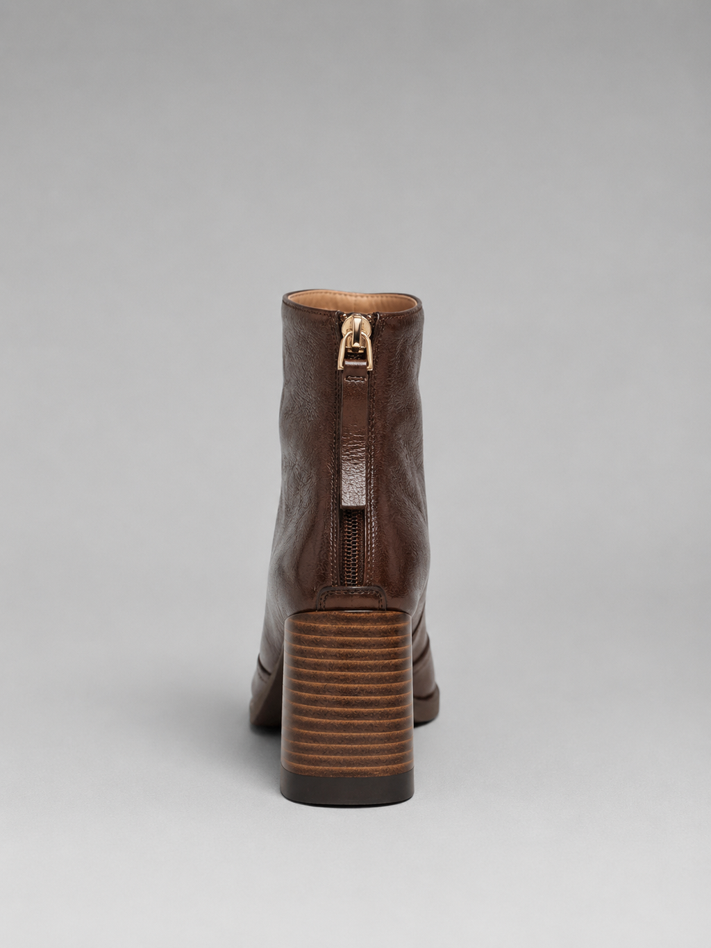 Women’s Faux Leather Ankle Boots – Elegant Block Heel