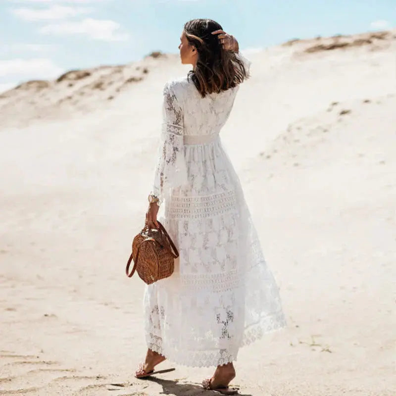 Women's Artistic Long-Sleeved  Dress – Stylish & Comfortable