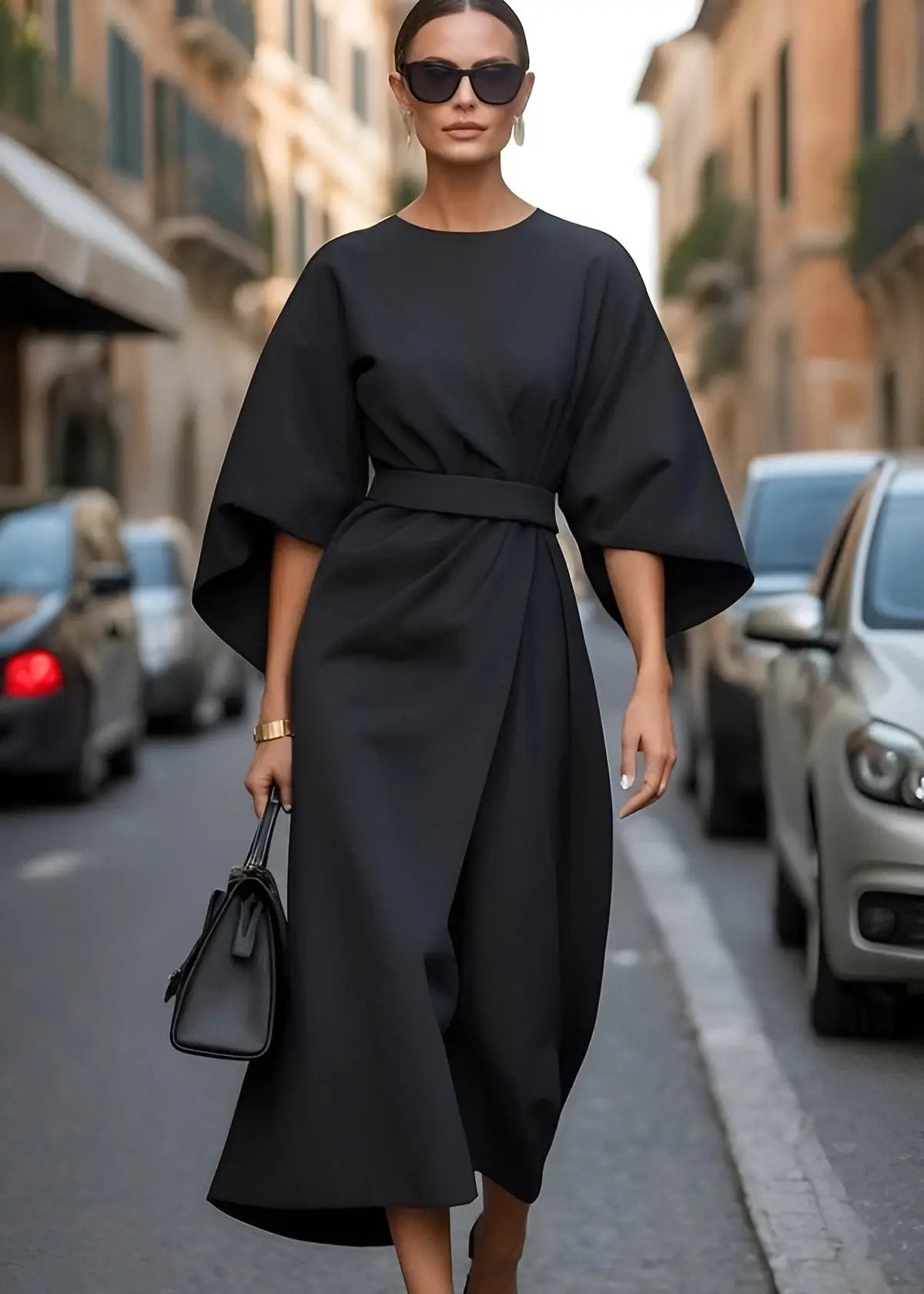 Women's Belted Maxi Dress – Effortless Elegance & Flowing Comfort