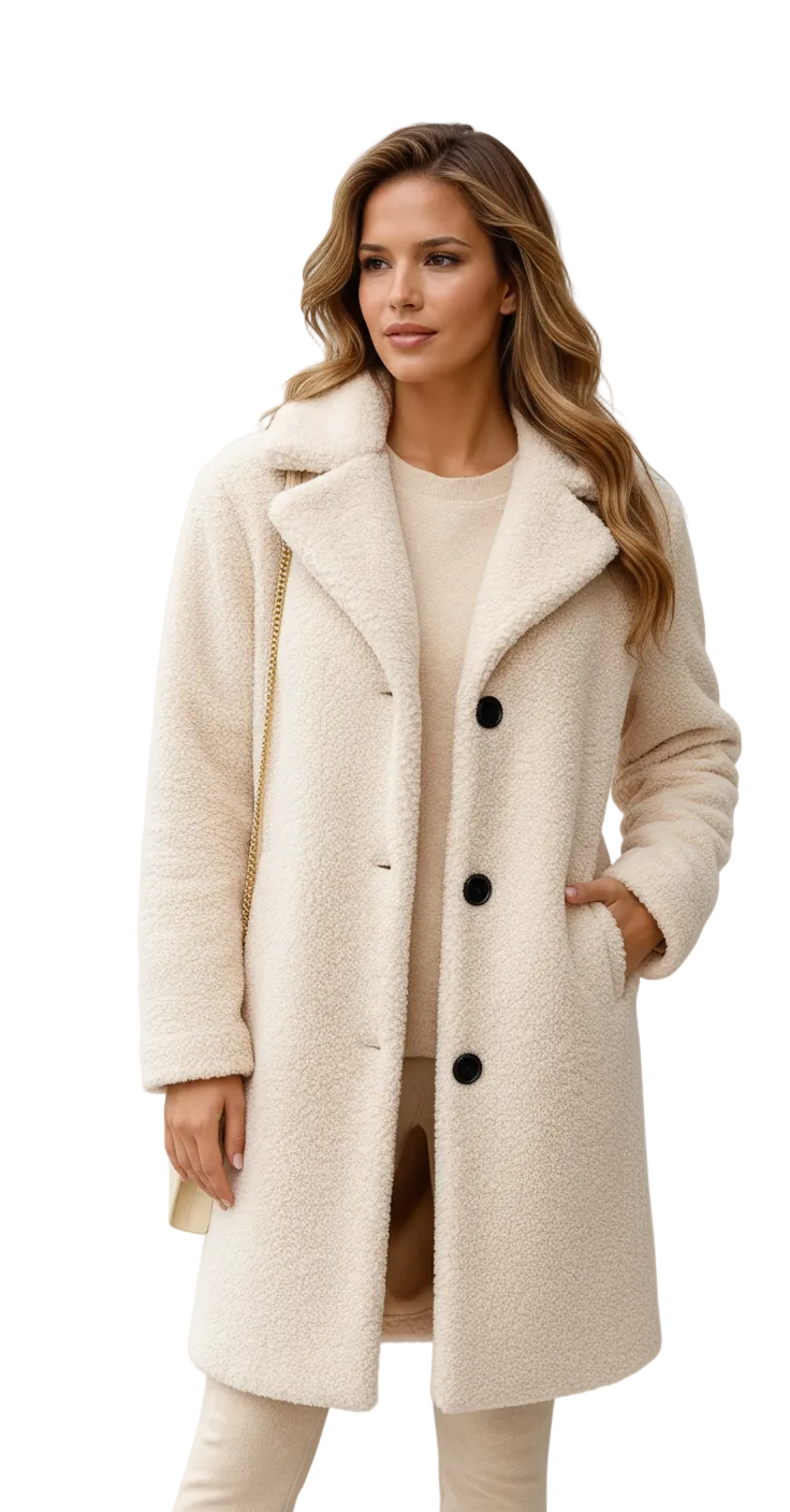 Women's Boucle Wool-Blend Coat