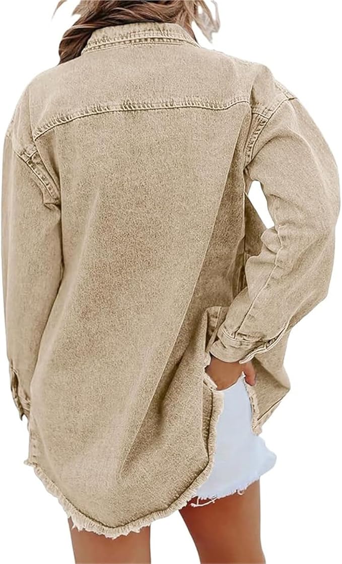 Women's Button Front Overshirt Jacket