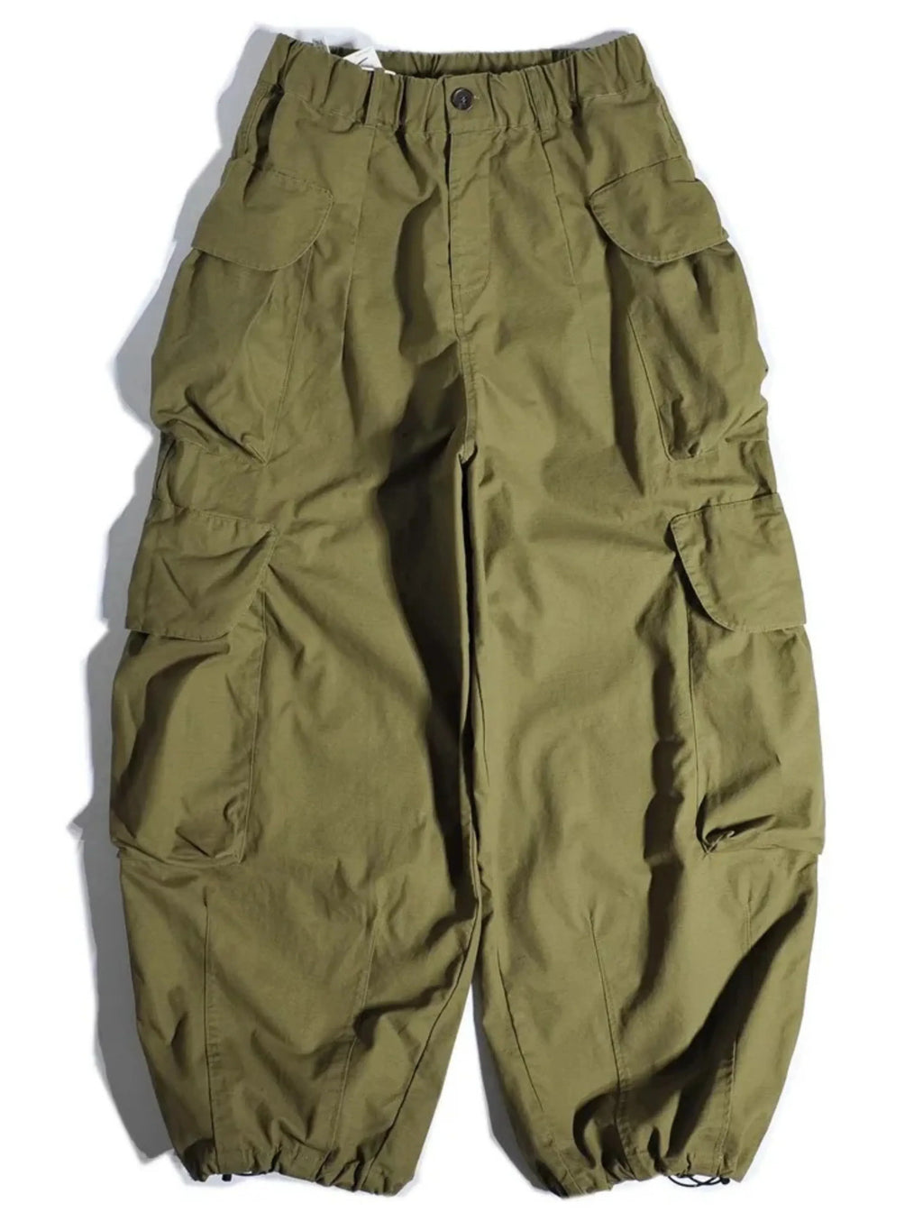 Women's Cargo Parachute Pants | Elastic Waist with Cinched Ankle