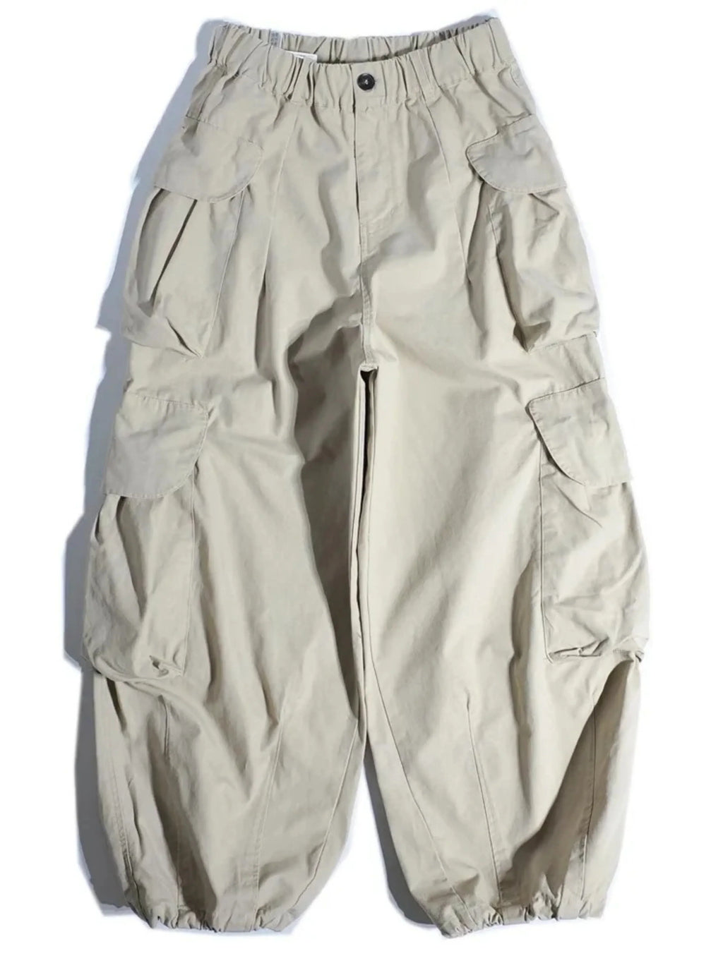 Women's Cargo Parachute Pants | Elastic Waist with Cinched Ankle