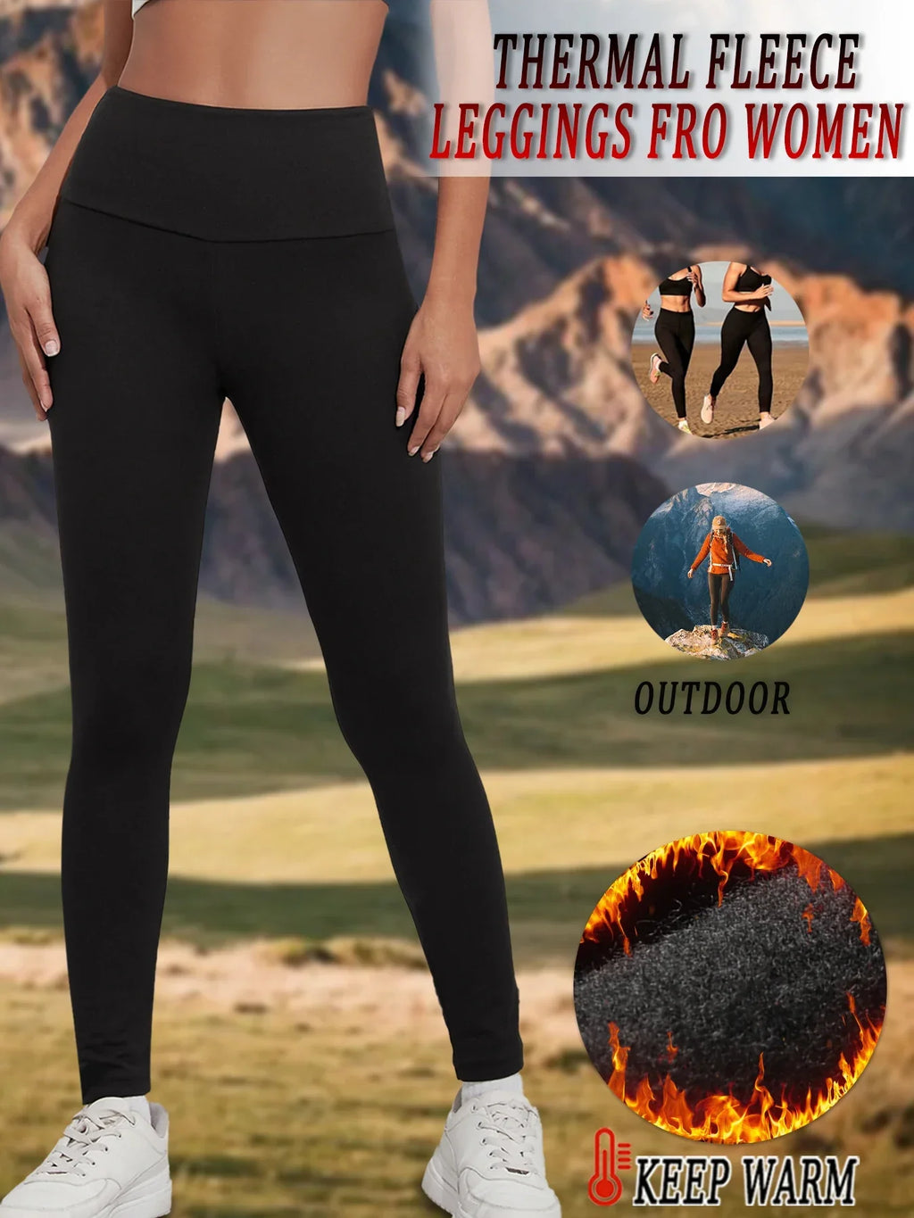 Women's High-Waisted Thermal Fleece Yoga Pants