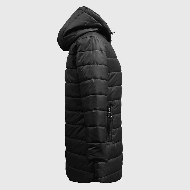 Women's Hooded Puffer Coat with Faux Fur Lining