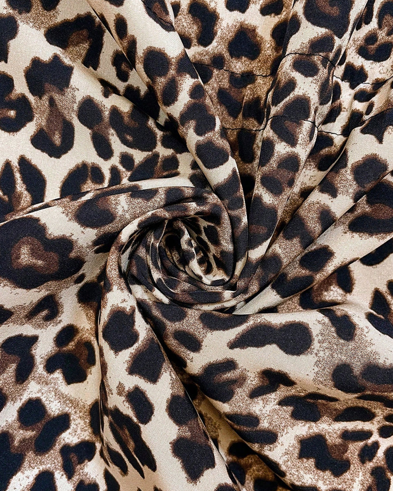 Women's Leopard Print Open-Front Coat
