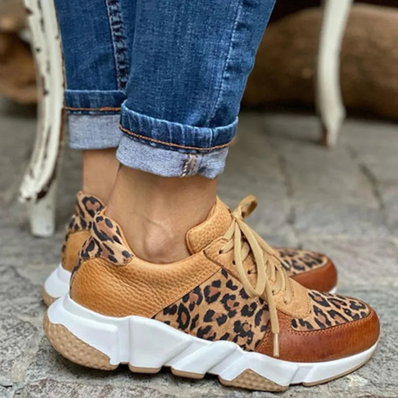 Women's Leopard Print Orthopedic Sneakers