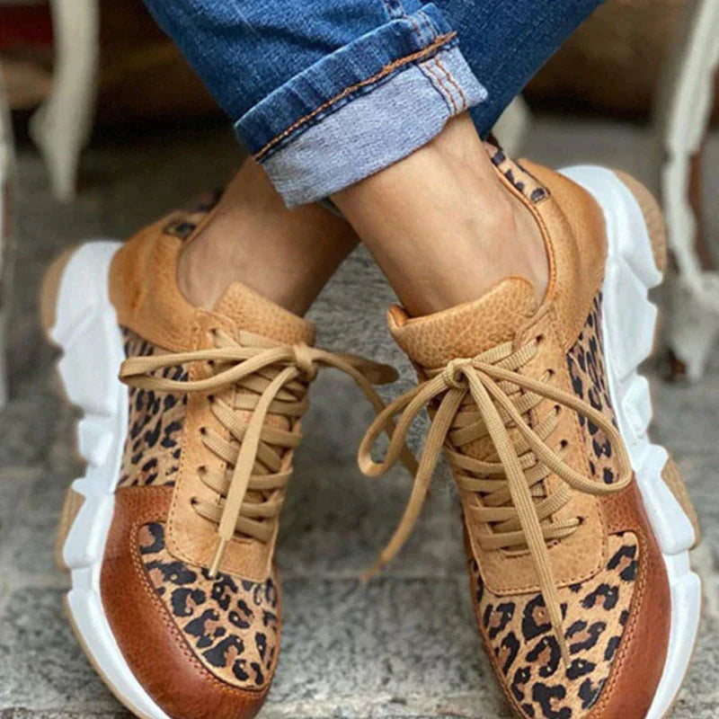 Women's Leopard Print Orthopedic Sneakers