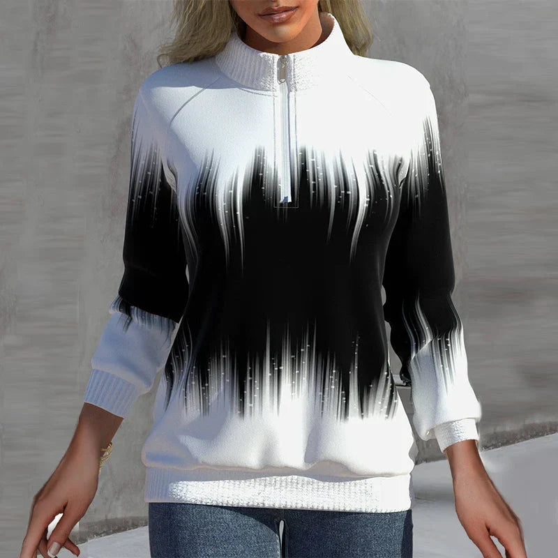Women's Long Sleeve Half Zip Sweatshirt