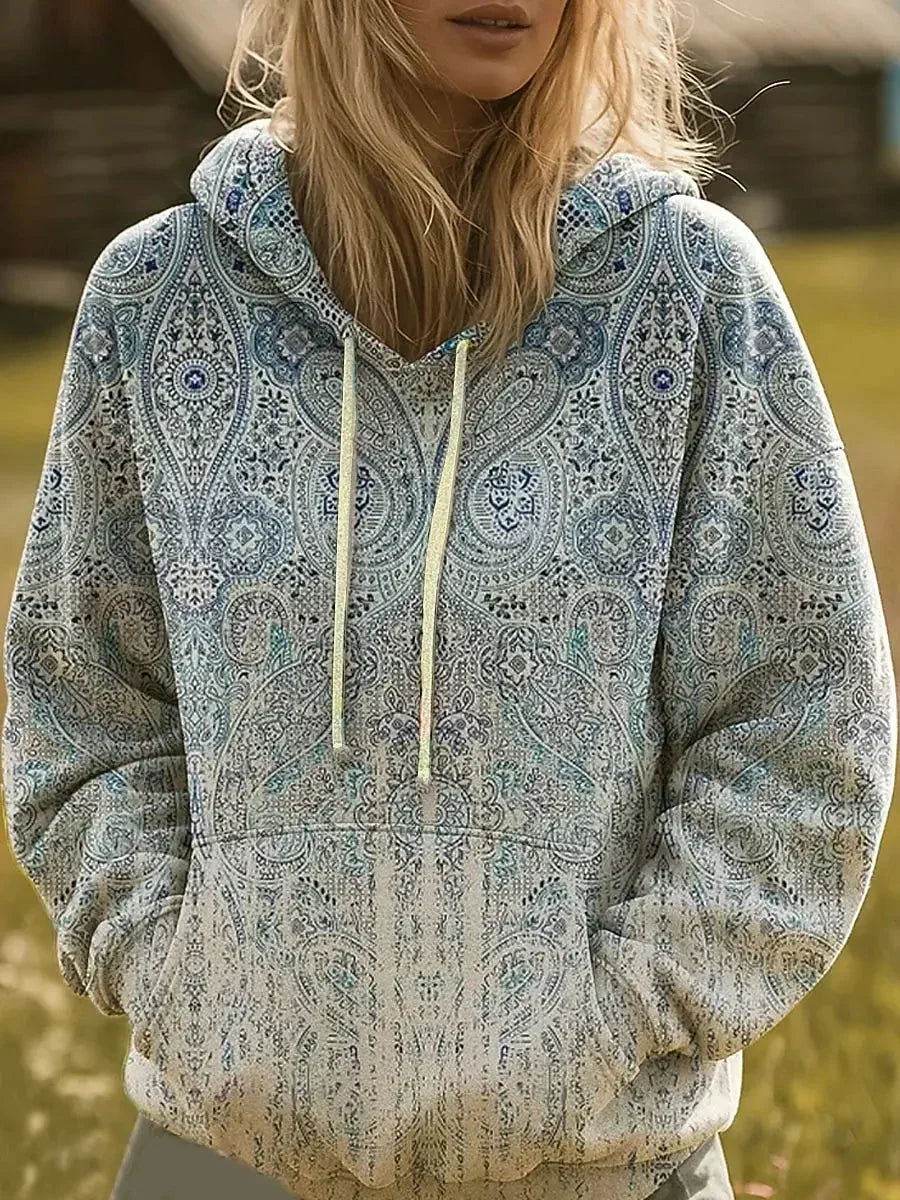 Women's Paisley Print Hoodie