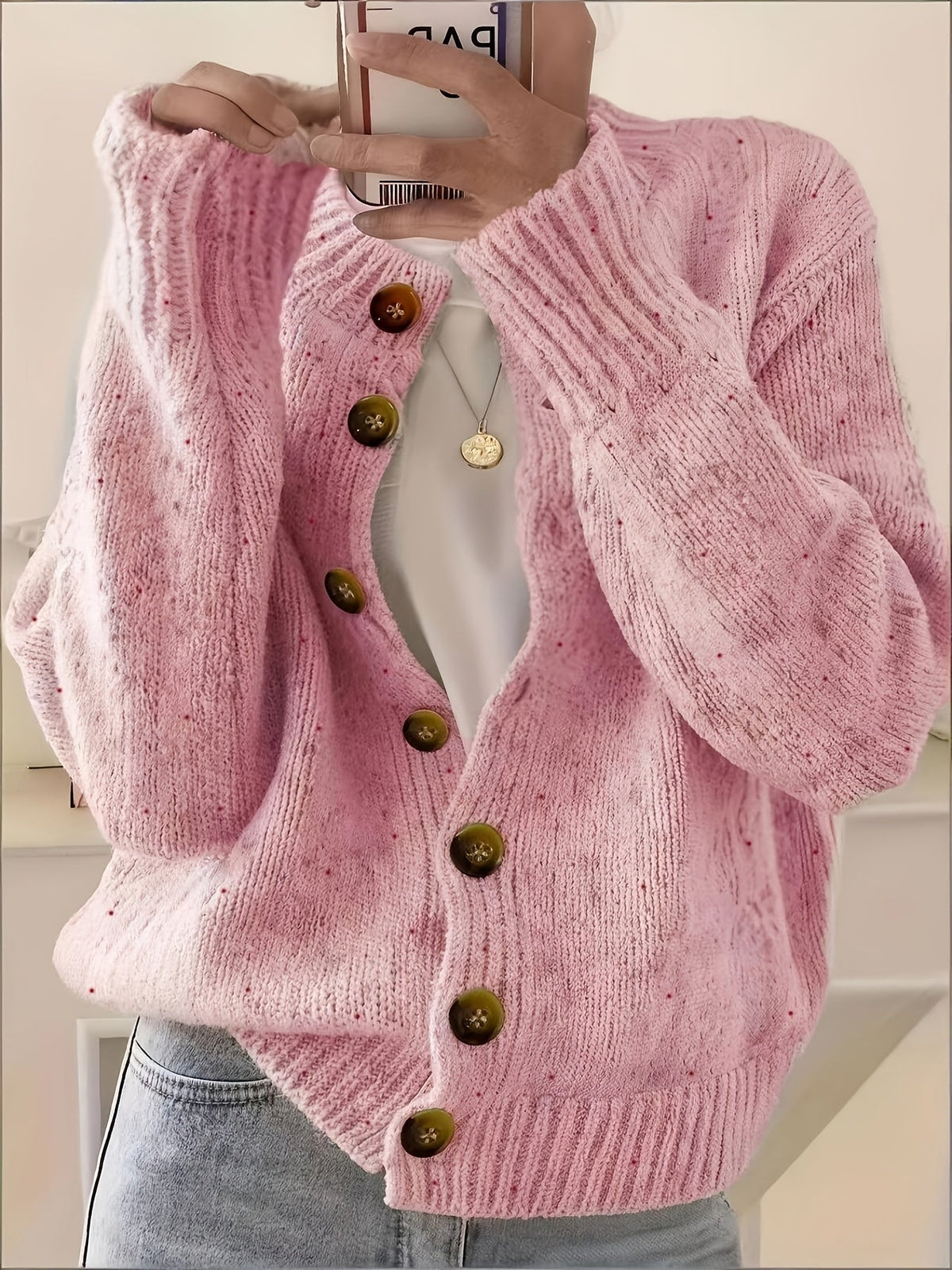 Women's Ribbed Oversized Classic Cardigan