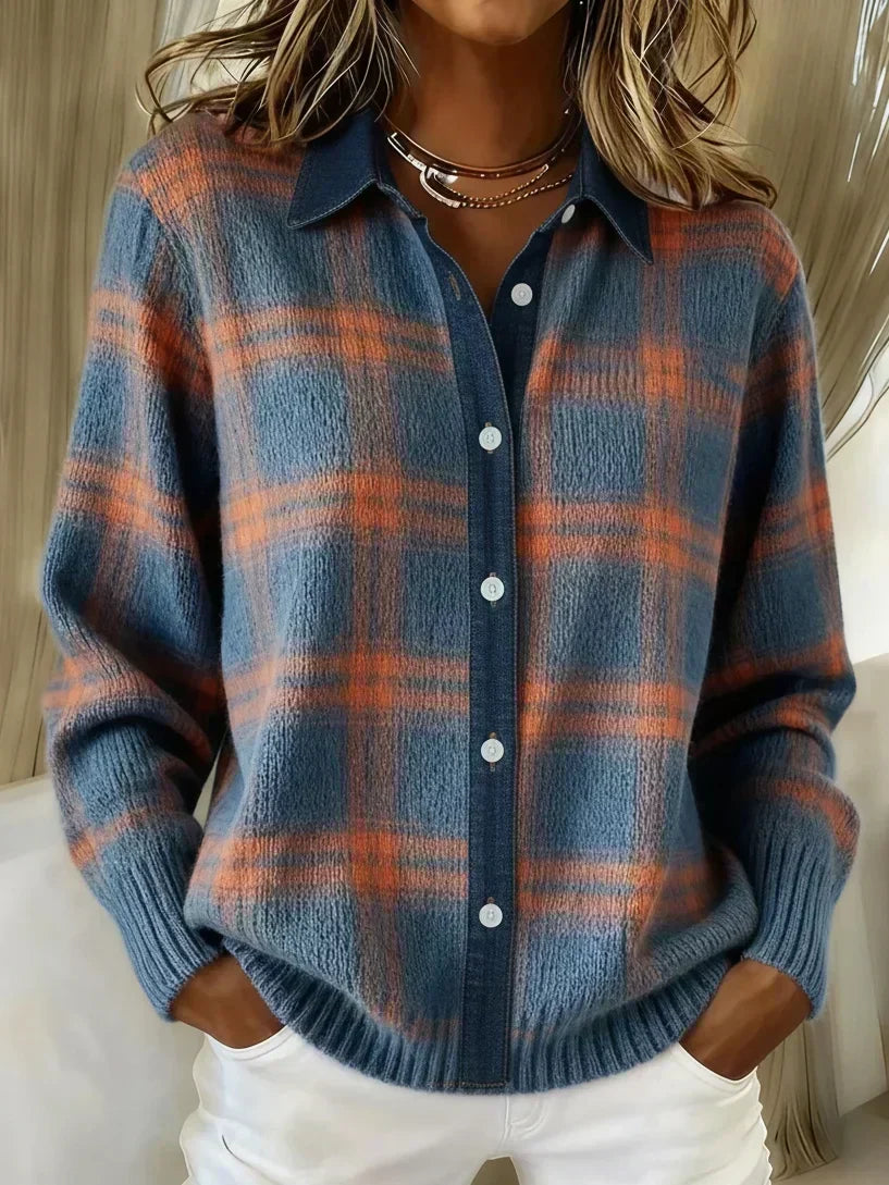 Women's Ribbed Oversized Polished Cardigan