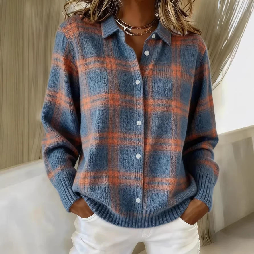 Women's Ribbed Oversized Polished Cardigan