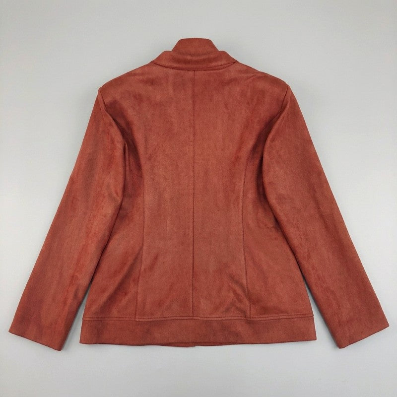 Women's Tailored Button-Front Blazer Jacket with Pockets