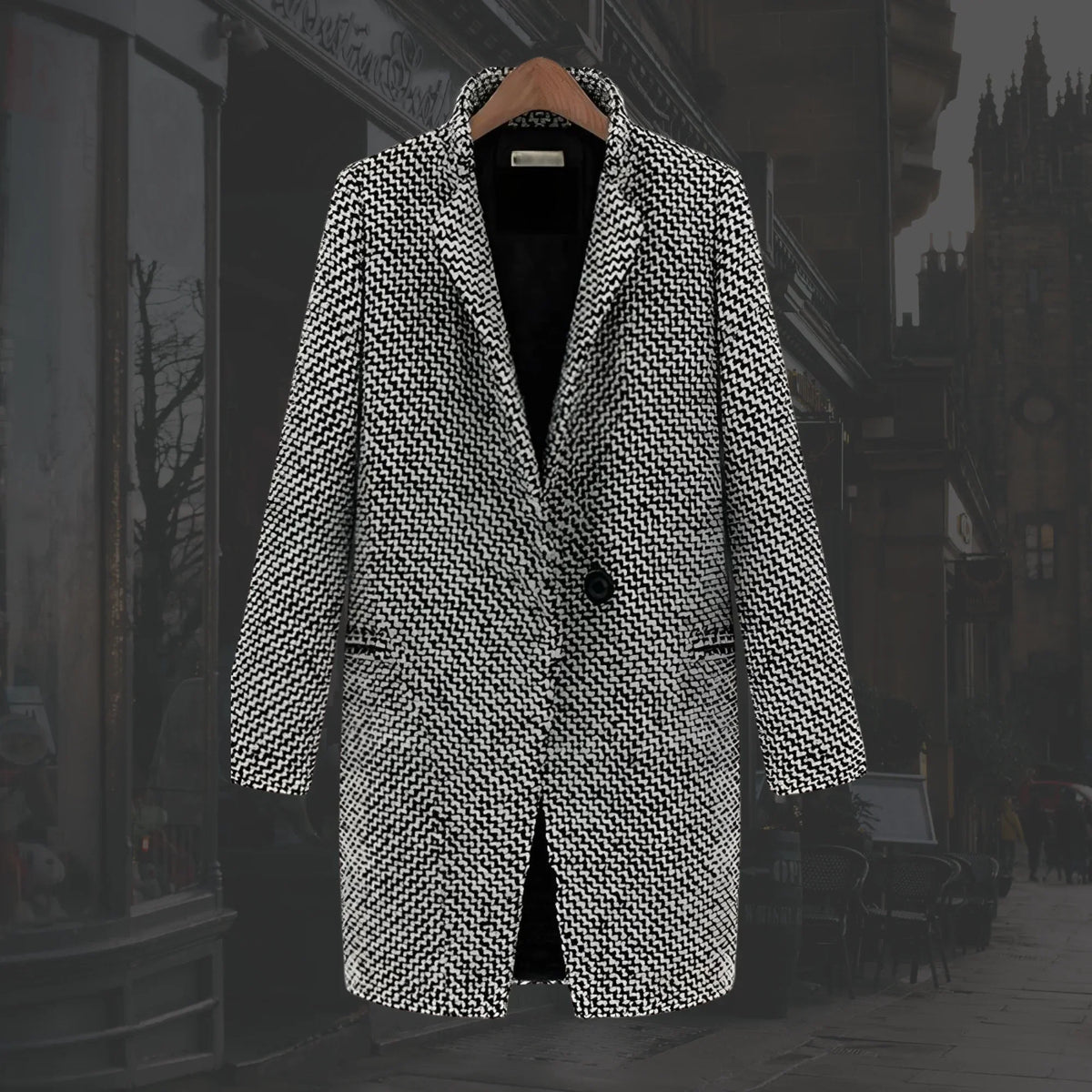 Women's Tailored Button Front Winter Coat