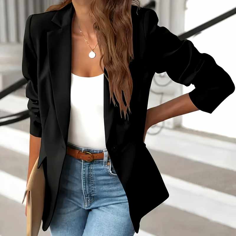 Women's Tailored Notched Lapel Fitted Blazer