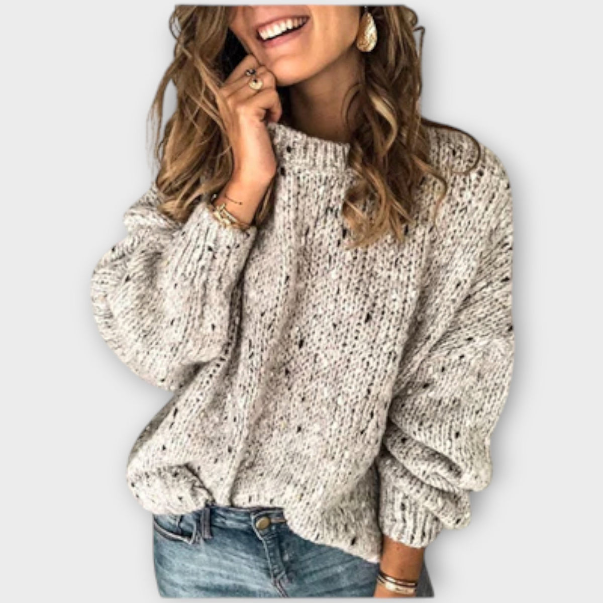Women's Textured Knit Pullover Sweater