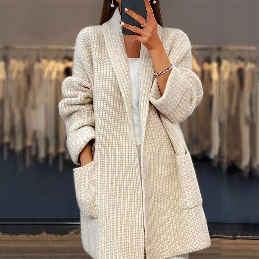 Women's Textured Longline Cardigan