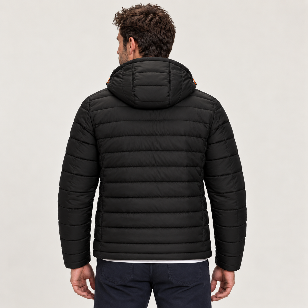 Montarello Men's Jacket Puffer Hooded Quilted Full Zip