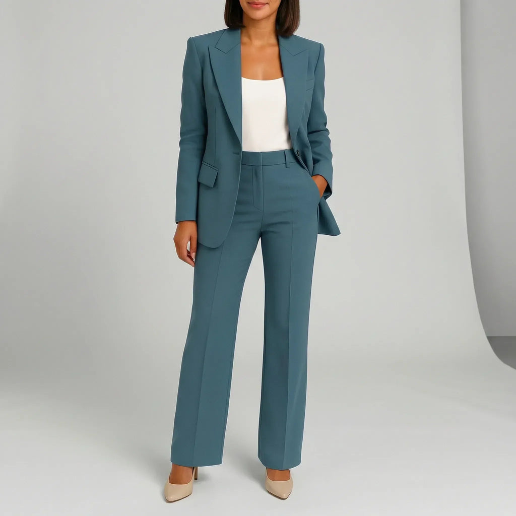 Women's Tailored Blazer and Trouser Set Regular Fit