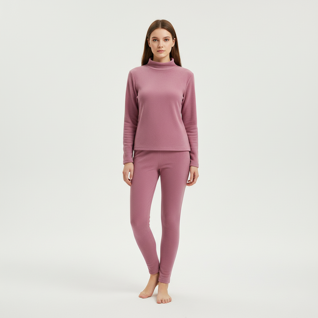 Women's Turtleneck Sweatshirt and Joggers Lounge Set