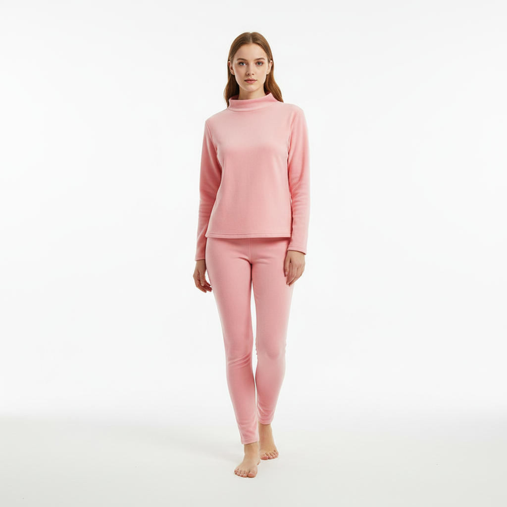 Women's Turtleneck Sweatshirt and Joggers Lounge Set