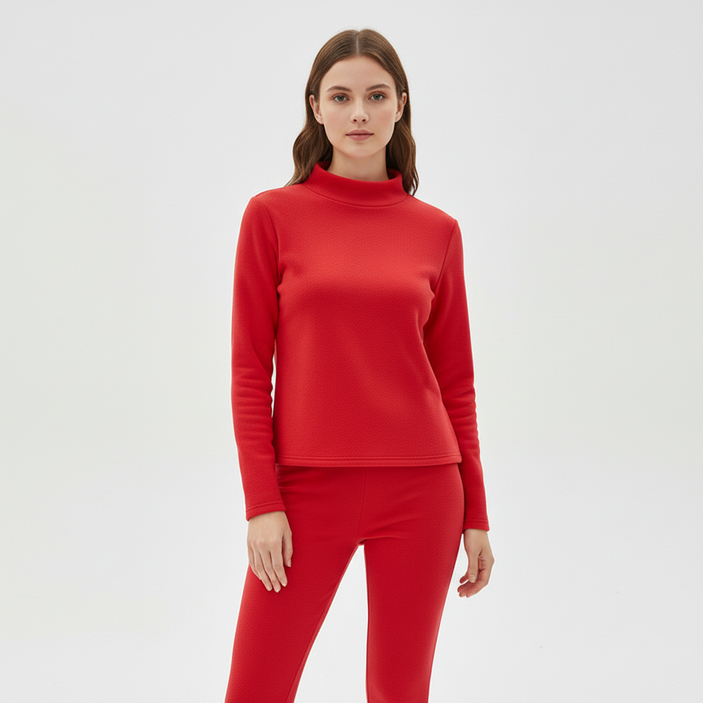 Women's Turtleneck Sweatshirt and Joggers Lounge Set