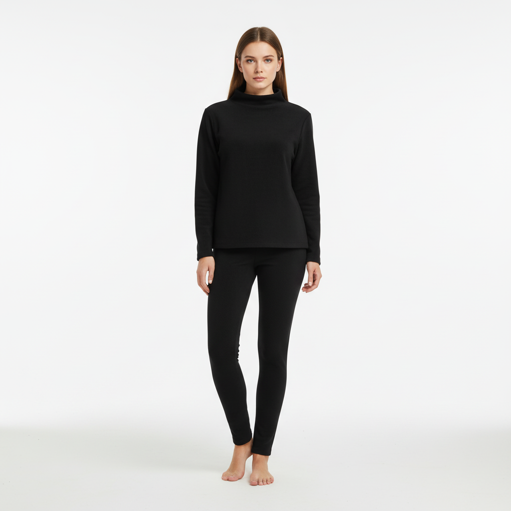 Women's Turtleneck Sweatshirt and Joggers Lounge Set