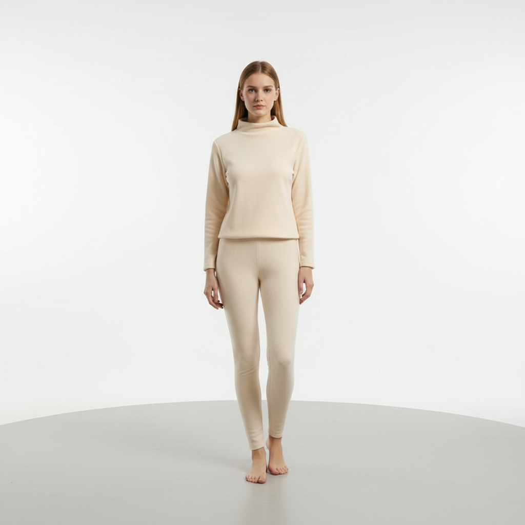 Women's Turtleneck Sweatshirt and Joggers Lounge Set