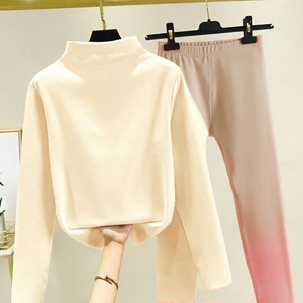 Women's Turtleneck Sweatshirt and Joggers Lounge Set