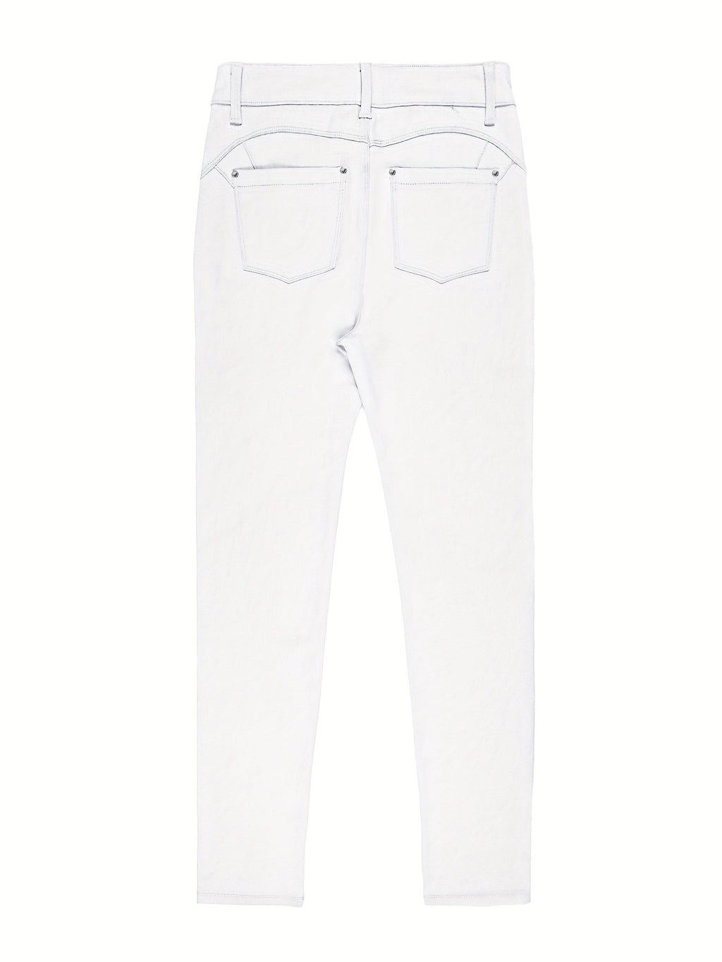 Women's High-Waist Skinny Jeans with Five-Pocket Design