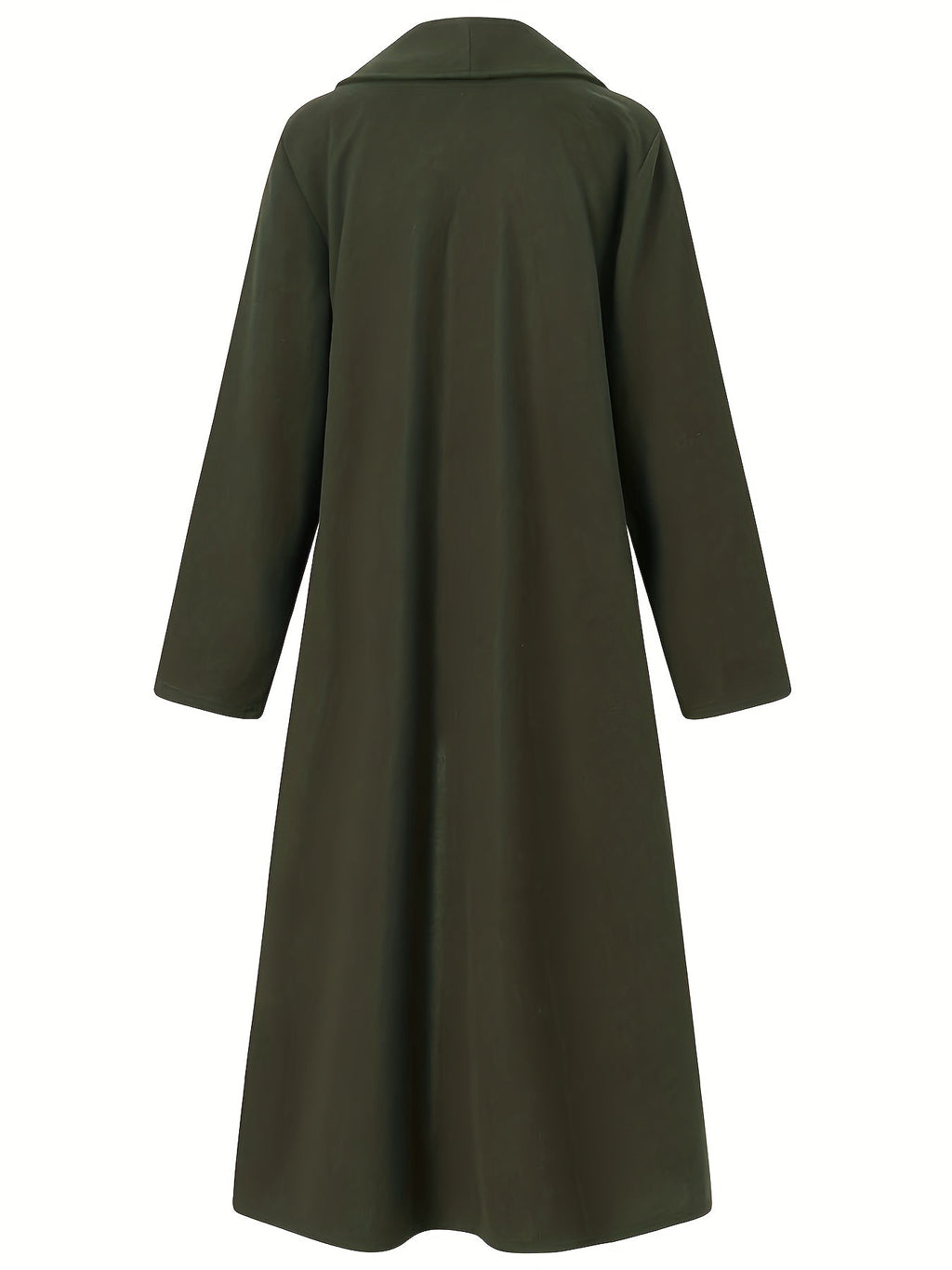 Women's Longline Open Front Coat with Flowing Drape