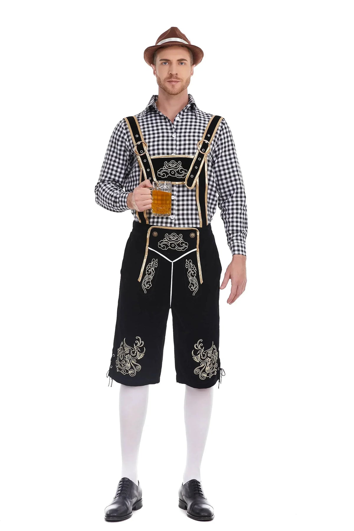 Halloween's Traditional Men's Lederhosen Costume | 3-Piece Set