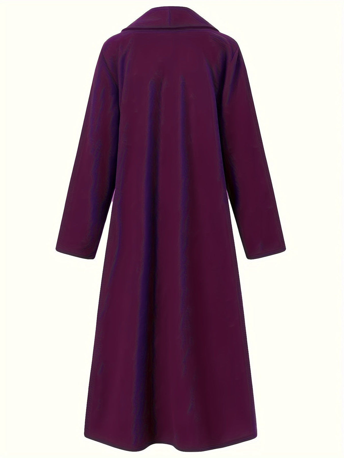 Women's Longline Open Front Coat with Flowing Drape