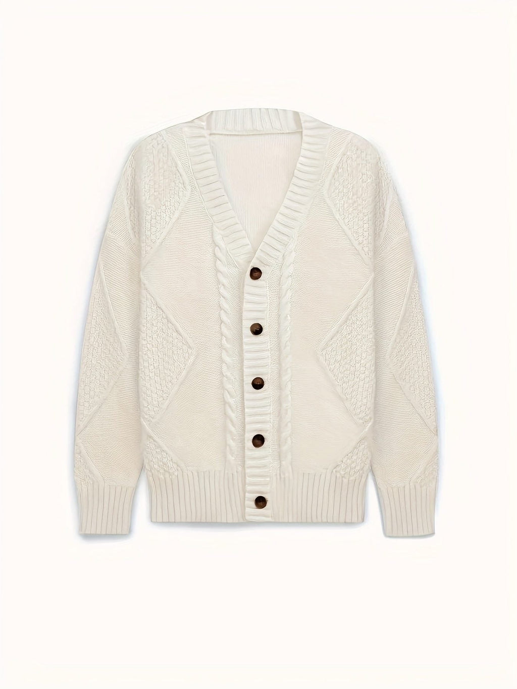 Aisha | Cable Knit Button Cardigan for Women