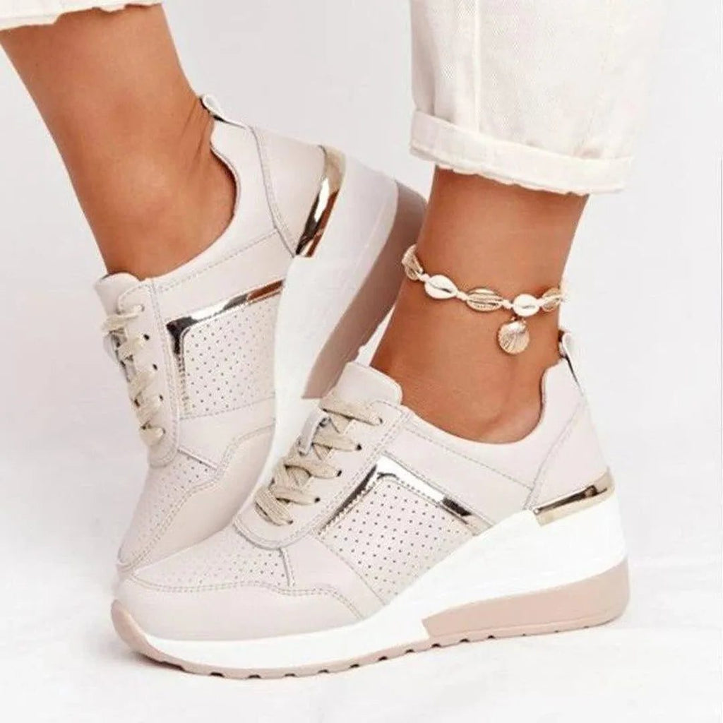 Alana | Lace-Up Perforated Sneakers for Women