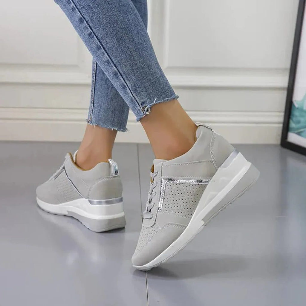 Alana | Lace-Up Perforated Sneakers for Women