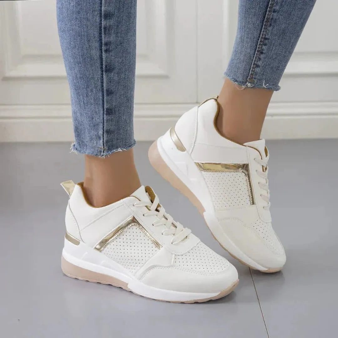 Alana | Lace-Up Perforated Sneakers for Women