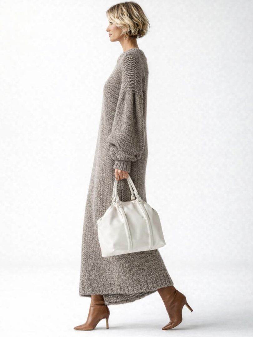 Alianna | Oversized Chunky Knit Maxi Sweater Dress for Women