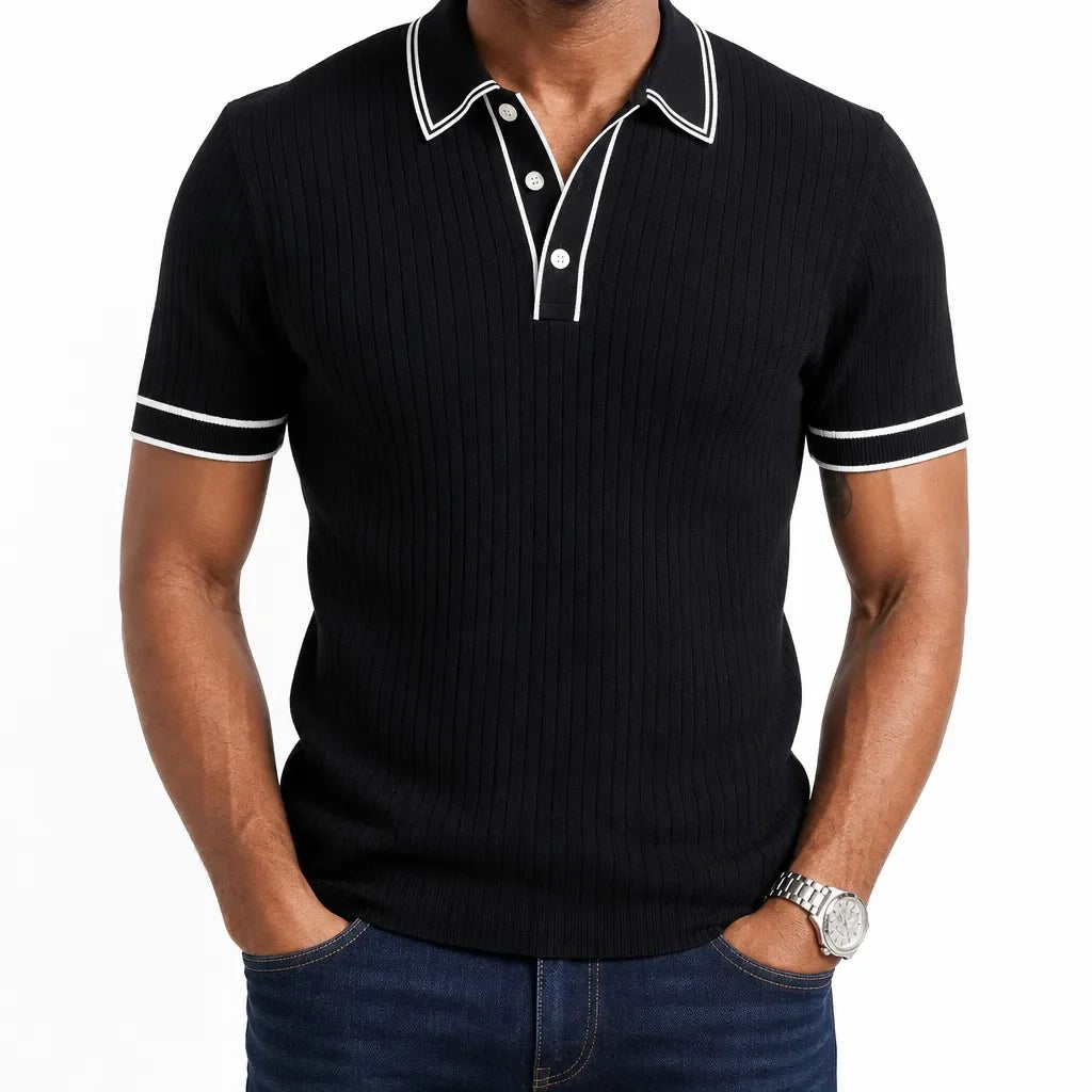 Amos | Men's Knit Polo Shirt
