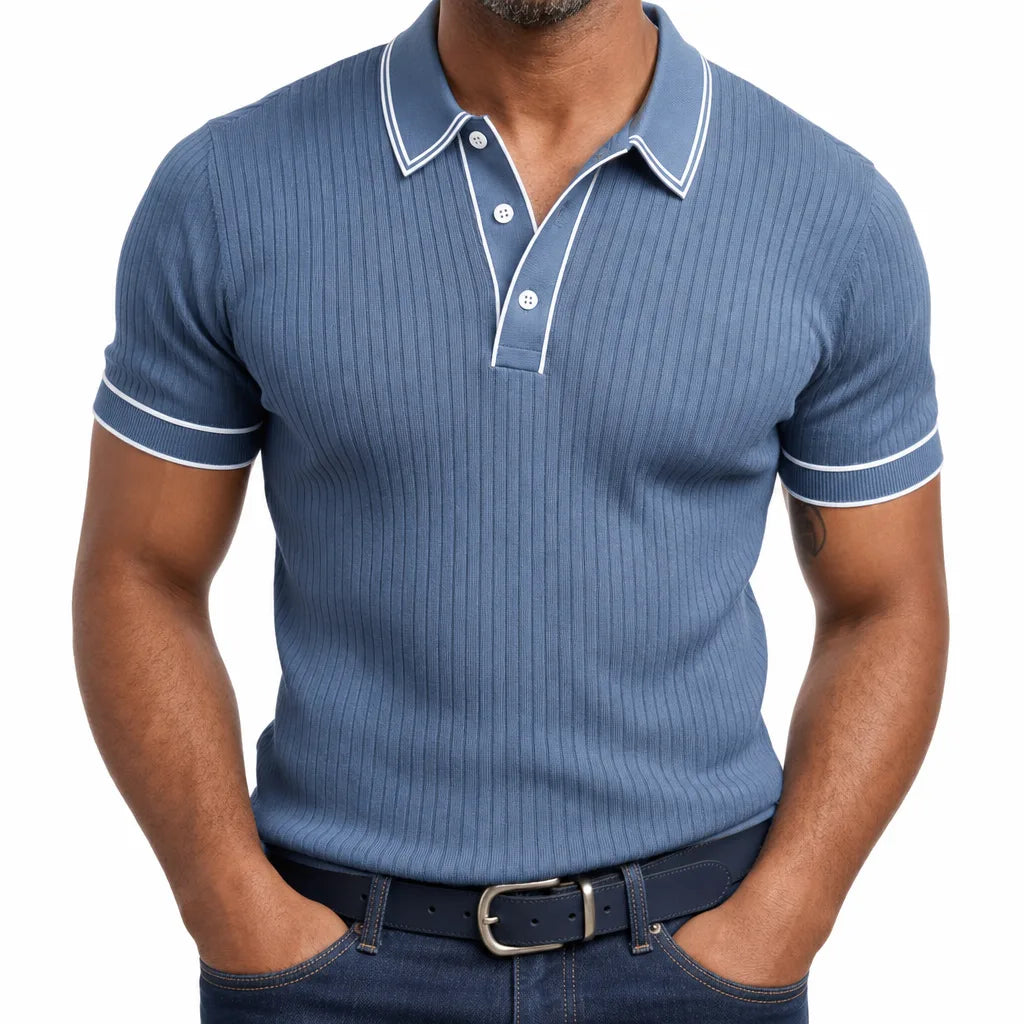 Amos | Men's Knit Polo Shirt