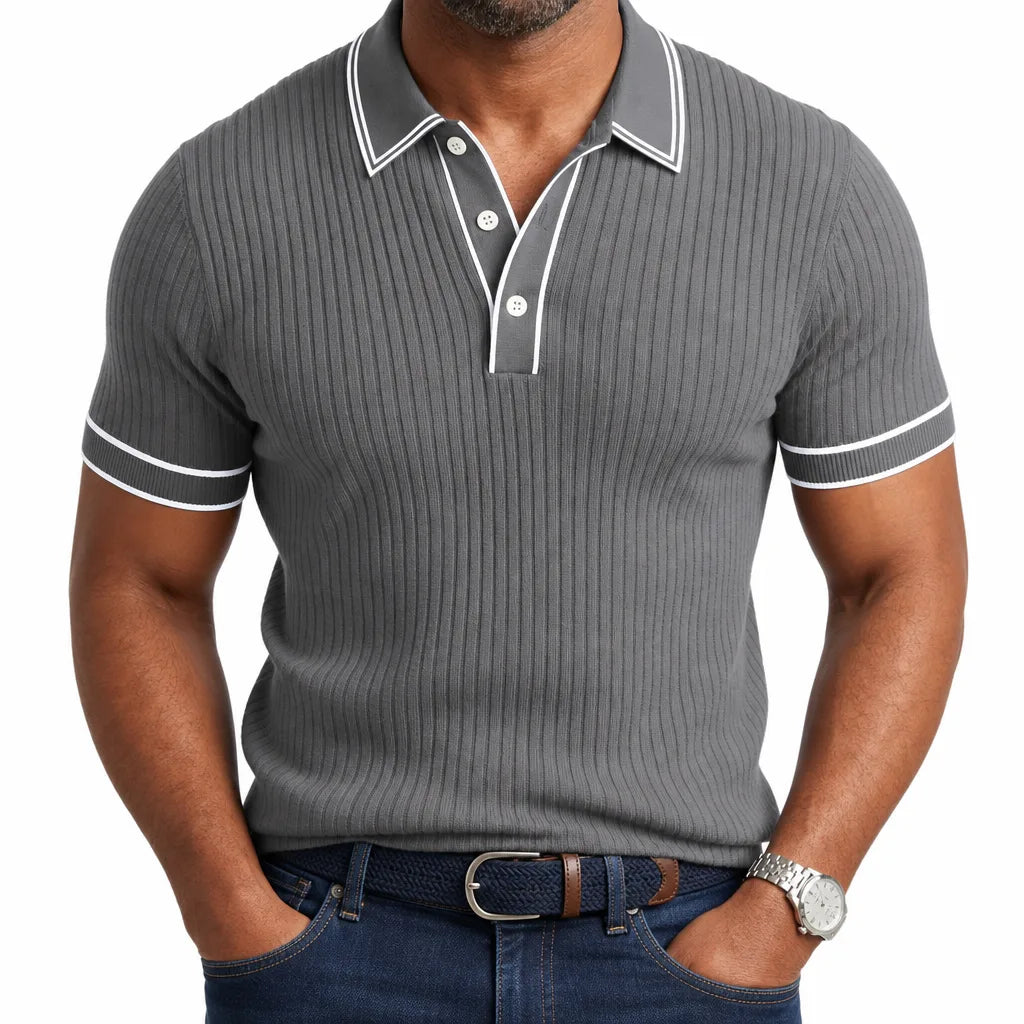Amos | Men's Knit Polo Shirt