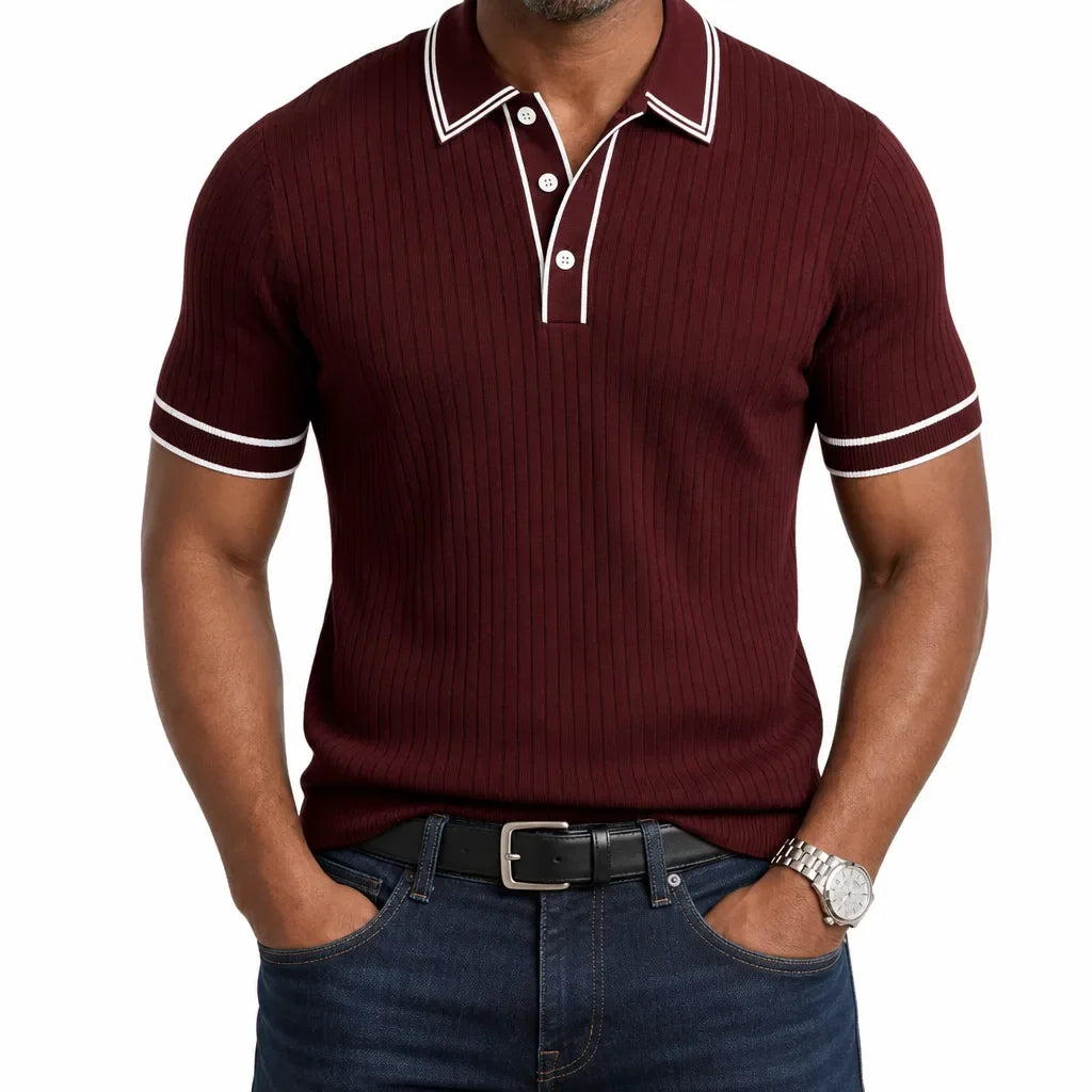 Amos | Men's Knit Polo Shirt