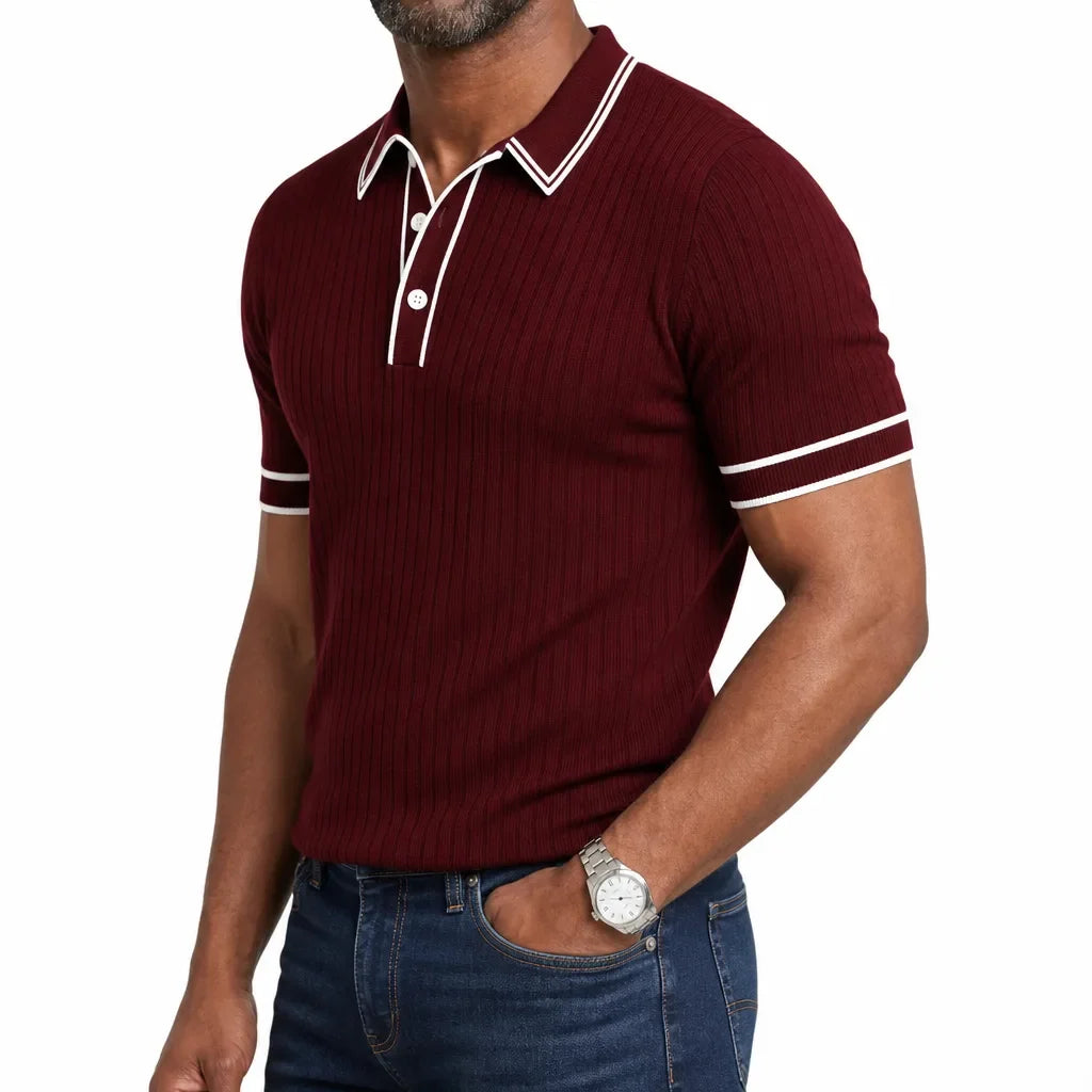 Amos | Men's Knit Polo Shirt