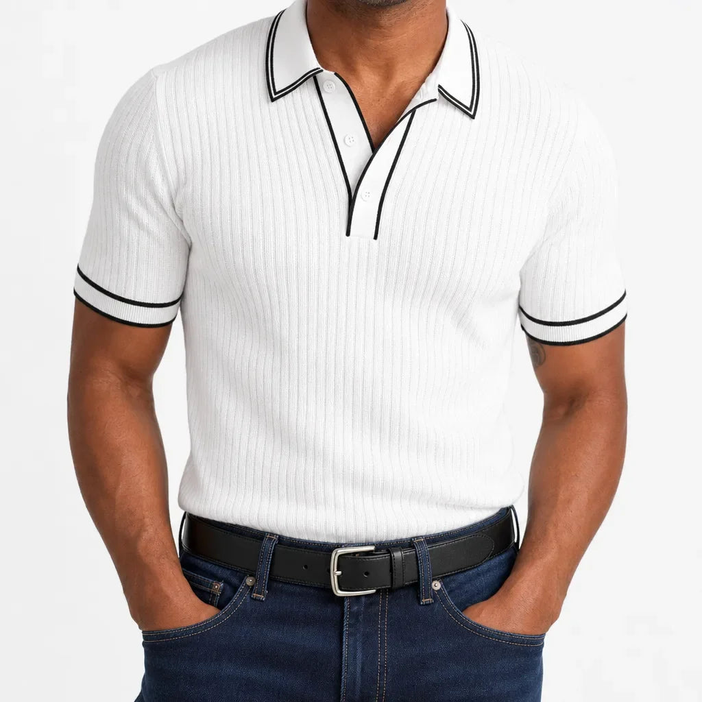 Amos | Men's Knit Polo Shirt